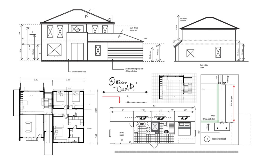 Illustration of house planning